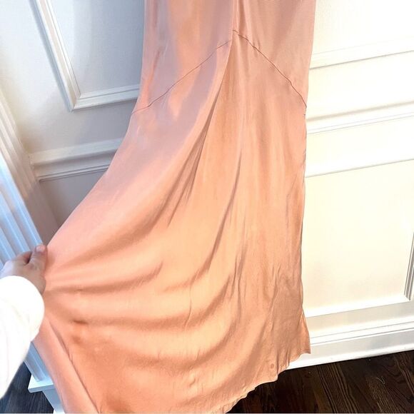 Frame Savannah Slip Dress in Pink Clay Size Large, NWT - Picture 8 of 11